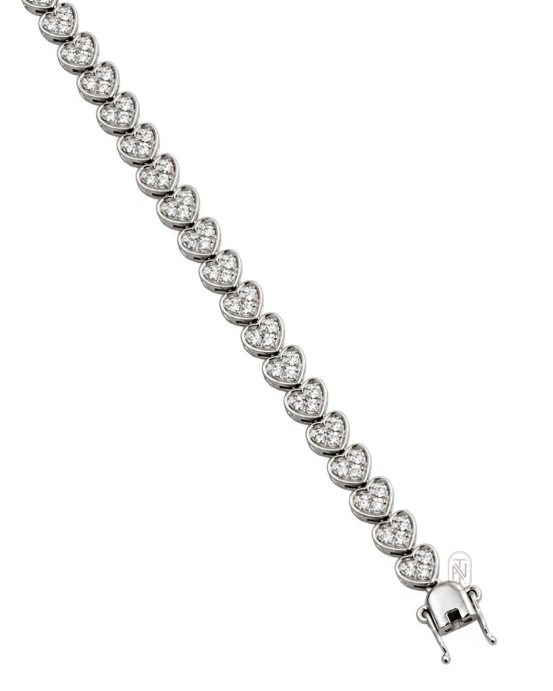 TLN Classic Heart Diamond Tennis Bracelet